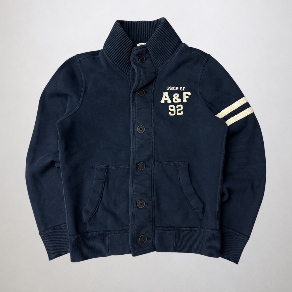 Vintage Y2K Abercrombie & Fitch Muscle Letterman Button Up College Preppy M